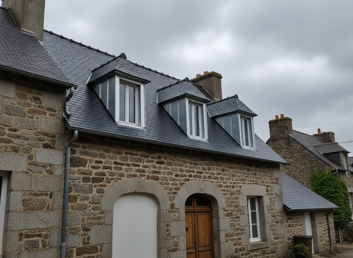 Maison bretonne avec toiture rénovée